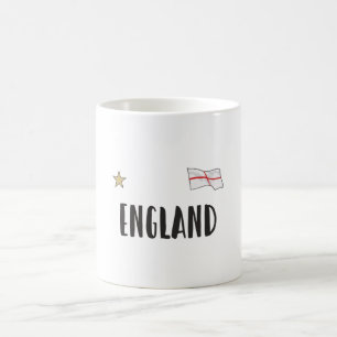 England Football Fan Shirt Englische Flagge Kaffeetasse