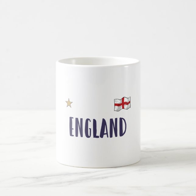 England Football Fan Shirt Englische Flagge Kaffeetasse (Mittel)