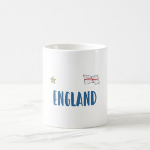 England Football Fan Shirt Englische Flagge Kaffeetasse