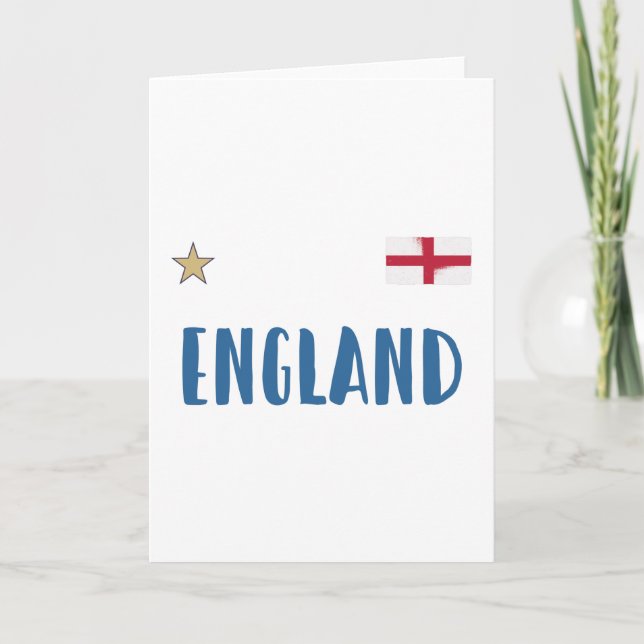 England Football Fan Shirt Englische Flagge Karte (Vorderseite)