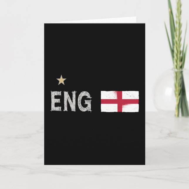 England Football Fan Shirt Englische Flagge Karte (Vorderseite)