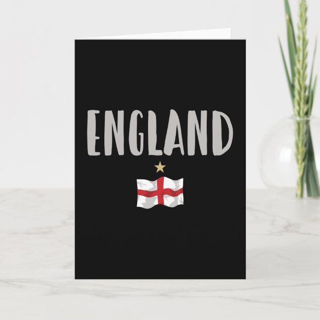 England Football Fan Shirt Englische Flagge Karte (Vorderseite)