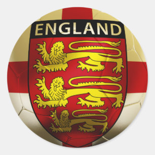 England Football Runder Aufkleber