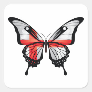 England Frack Butterfly Flag Aufkleber