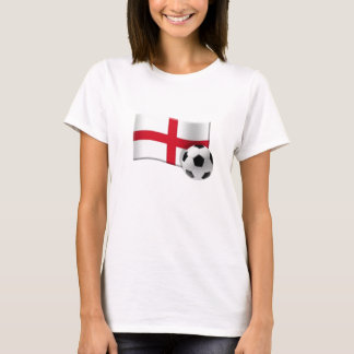 England-Fußbalflagge und -ball T-Shirt