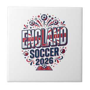 England Fußball 2026 Fußball Fett Land Typografie Fliese