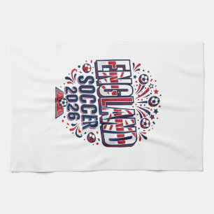 England Fußball 2026 Fußball Fett Land Typografie Geschirrtuch