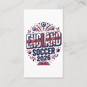 England Fußball 2026 Fußball Fett Land Typografie Visitenkarte