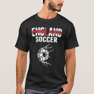 England Fußball-Ball im englischen Fußball-Netz T-Shirt