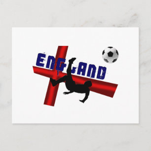 England Fußball Fahrrad Kick Geschenk T - Shirt un Postkarte