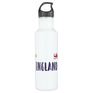 England Fußball Fan Shirt Englische Flagge Edelstahlflasche