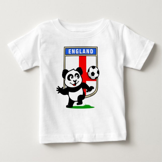 England Fußball Panda (leichte Shirts) Baby T-shirt (Vorderseite)