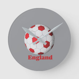 England Fußball Runde Wanduhr