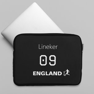 England Fußball Schwarz Weiß Benutzerdefinierter N Laptopschutzhülle