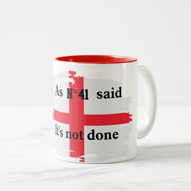 England Fußball Zitat Nr. 41 Tasse (VorderseiteRechts)