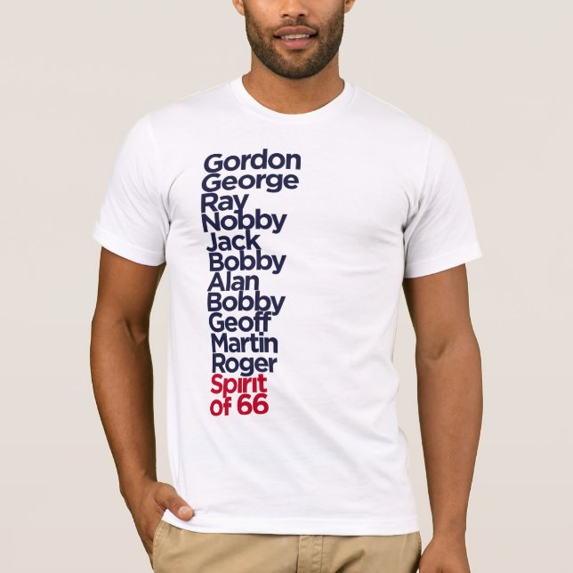 England-Geist von Weiß 66 T-Shirt (Vorderseite)