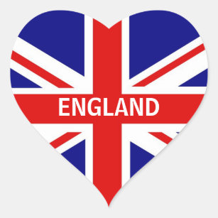 England-Herz-Aufkleber Herz-Aufkleber