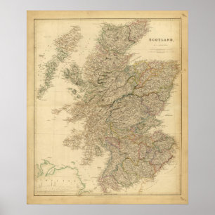 England Karte Poster