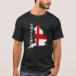 England Karte St George's Kreuz Englische Flagge E T-Shirt