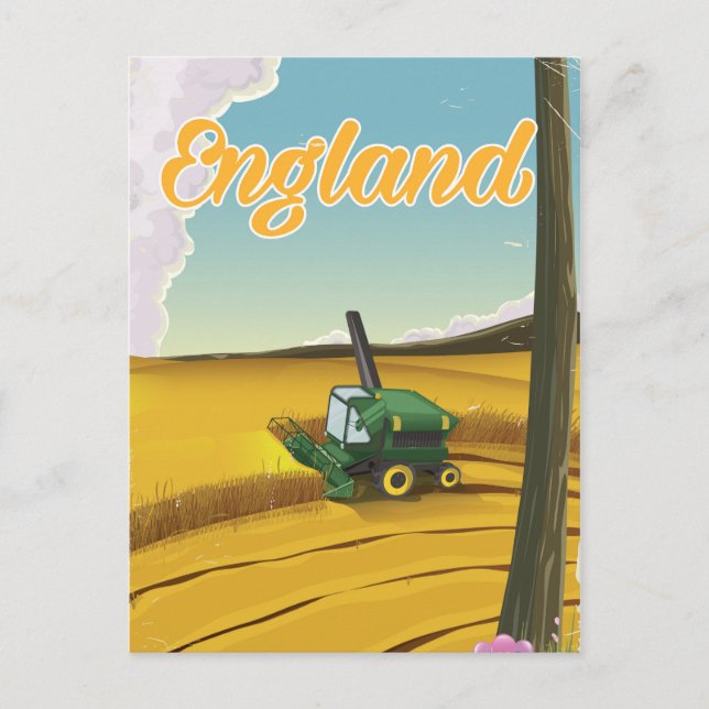 England kombinieren Ernteplakat Postkarte (Vorderseite)