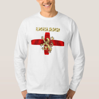 England-Konturlogo und Löwefußballgeschenke T-Shirt