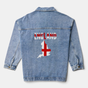 England Länderkarte Jeansjacke