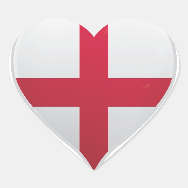 England Liebe Flaggenstempel Herz-Aufkleber (Vorderseite)