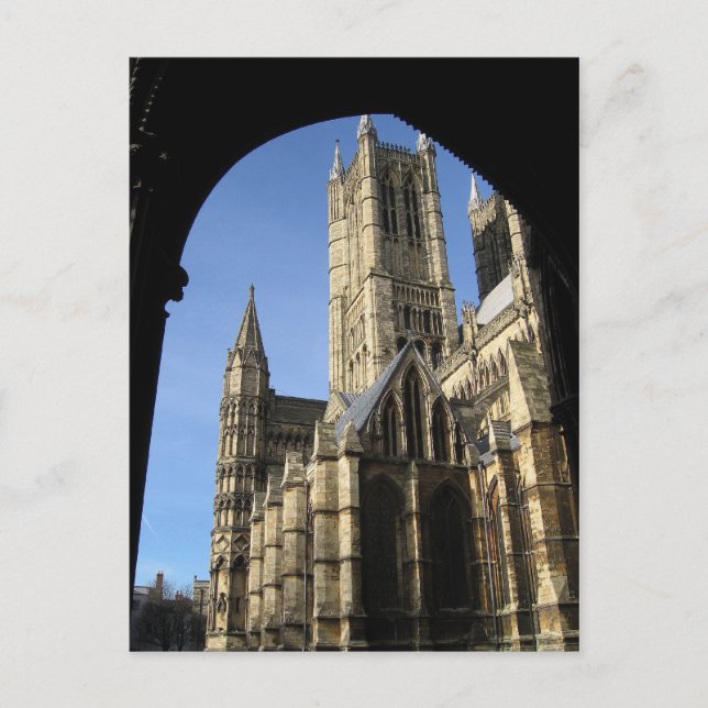 England Lincoln Cathedral Travel Postkarte (Vorderseite)