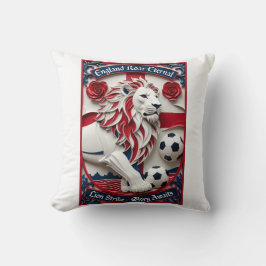 England Lion Strike Soccer, Football Pride Gift Kissen