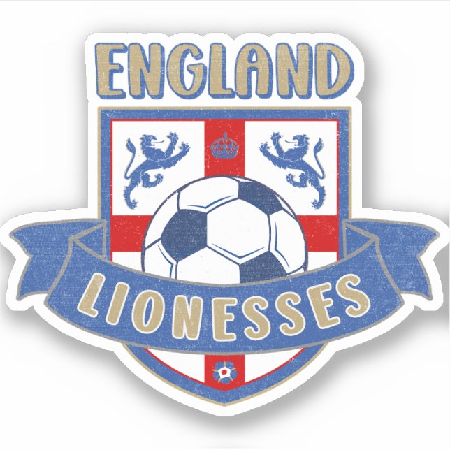 England Lionesses Soccer Crest (#02) Sticker (Vorderseite)
