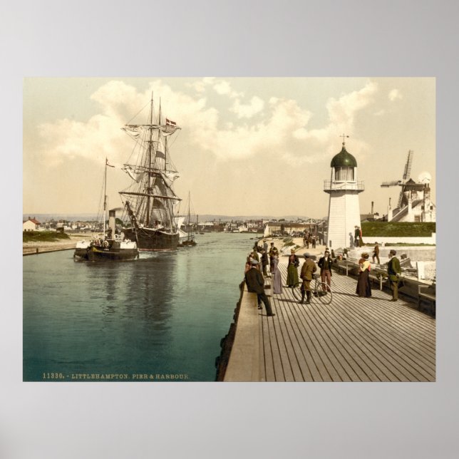 England, Littlehampton Pier, Sussex, Großbritannie Poster (Vorne)