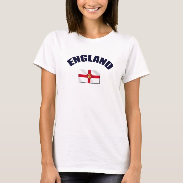England-Logo und Georges-Fahnengetriebe T-Shirt (Vorderseite)