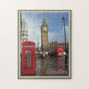 England - London - Big Ben - Doppeldecke - Puzzle