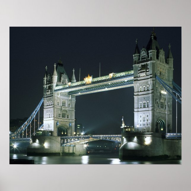 England, London, Tower Bridge. Poster (Vorne)