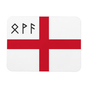 England Magnet - Flagge mit angelsächsischen Runen