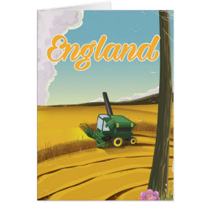 England Mähdrescher Reiseplakat