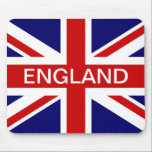England-Mausunterlage mit britischer Mousepad<br><div class="desc">England-Mausunterlage mit britischer Gewerkschafts-Jackflagge. Geschenkidee für Großbritanniens königliche und nationale Partyereignisse. Englische rote weiße und blaue Farben.</div>