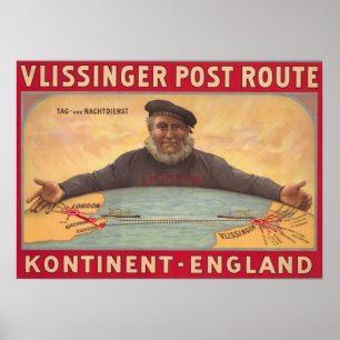 England-Niederlande Häfen Poster
