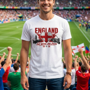 England One Nation One Dream 2026 Global Fußball T-Shirt