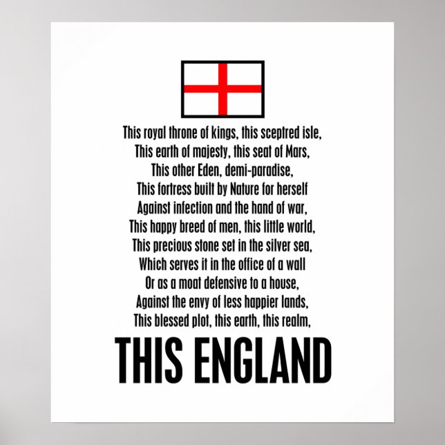 England Poster (Vorne)