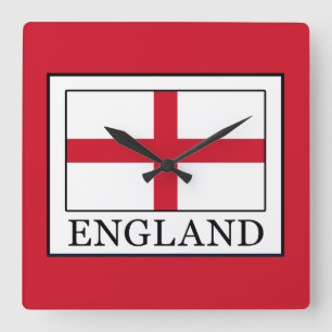 England Quadratische Wanduhr