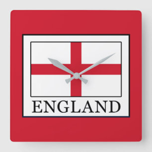 England Quadratische Wanduhr