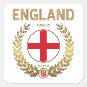 England Quadratischer Aufkleber