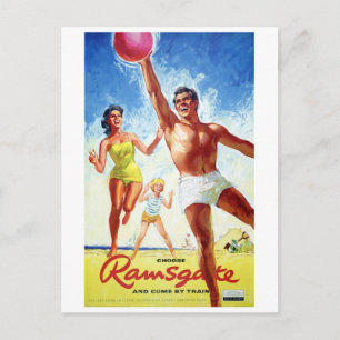 England Ramsgate Restured Vintage Travel Poster Postkarte