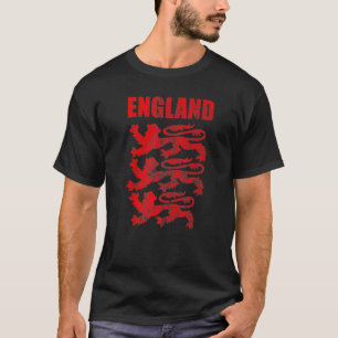 England Red Lion Outfit Soccer Player Jersey Triko T-Shirt