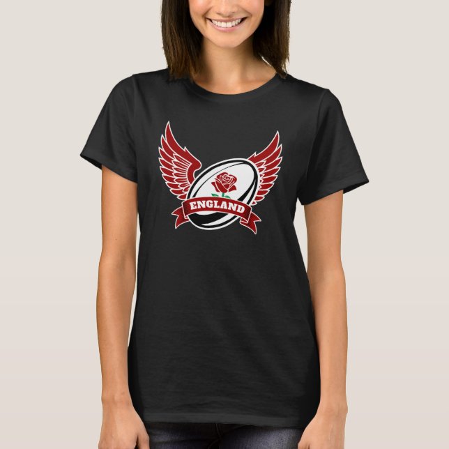 England Rugby Ball With Wings T-Shirt (Vorderseite)