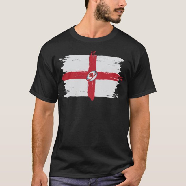 England-Rugby-Liga-Mohnblumen-Shirt 2018 T-Shirt (Vorderseite)
