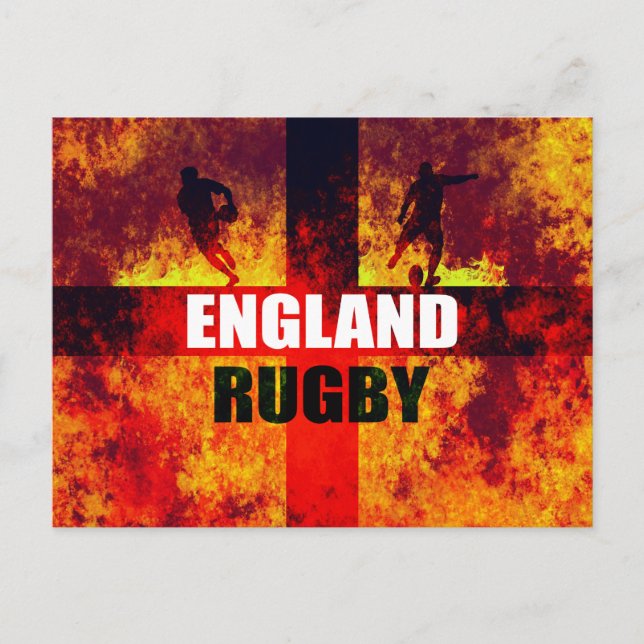 England Rugby Postkarte (Vorderseite)