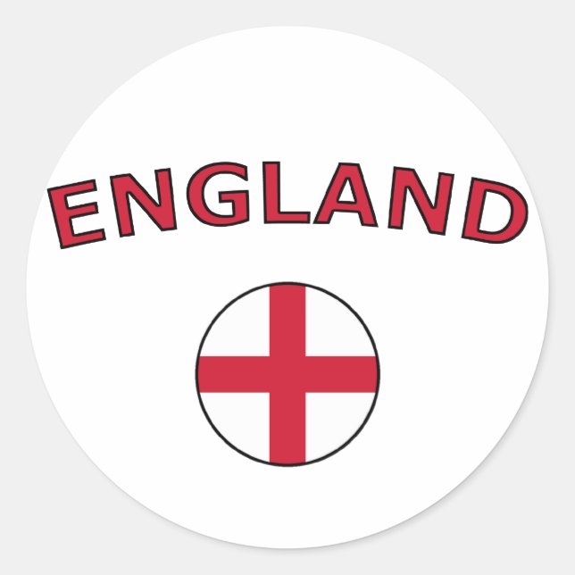 England Runder Aufkleber (Vorderseite)