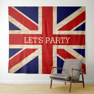 England Rustikale Flagge LASSE PARTY BACKDROP Wandteppich